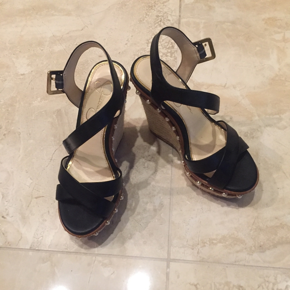 Black platform heels